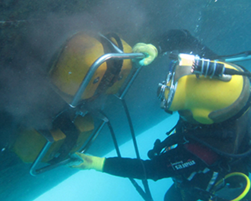 UNDERWATER HULL CLEANING AND PROPELLER POLISHING OF MT ALMI HORIZON IN ABIDJAN, IVORY COAST